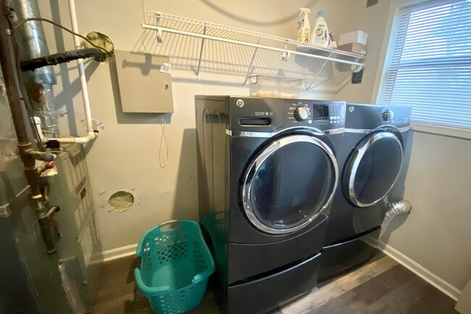 Laundry room we just got new washer and dryer - House