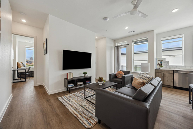 Living Room - Nest on Sunset Summer Sublease Apartments