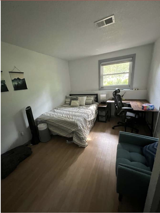 Bedroom: Fully furnished, but we can remove anything you don’t want. - Private room to rent in two bedroom house.