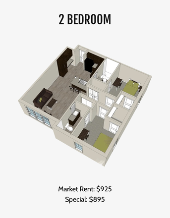 Take over my lease in this 2 bed, 2 bath fully furnished apt. Washer, dryer, fridge, stove, dishwasher, bed, tv, couches, etc. all included - The Oasis Apartments