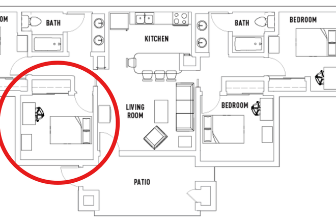 Floor Plan - VDC 4B2B Sublease Apartments