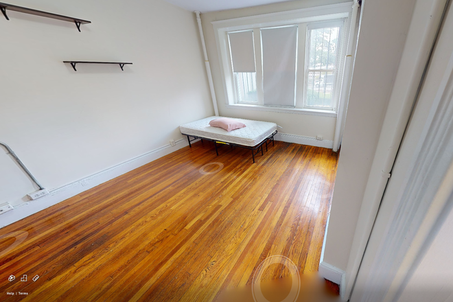 Visit hubrealtyproperties.com - Cozy studio with fully applianced kitchen, upper floor, heat included, laundry on site