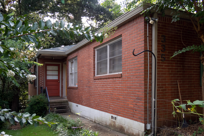 View from parking spaces - Decatur Duplex Apt  2BR/1BA - Near MARTA; Fenced back yard; pet friendly;  Onsite Washer & Dryer