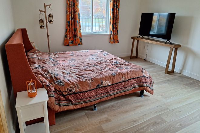 King Bedroom - Modern & Bright 2BD/2BA Condo near Princeton | Fully Updated & Move-In Ready