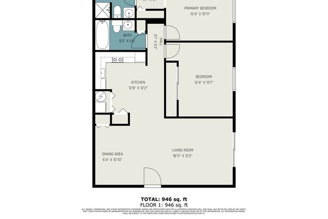 The primary (master) bedroom is a private, well-sized room measuring 12′4″ × 10′11″, with space for a queen bed, desk, and storage. It has d - The Bend