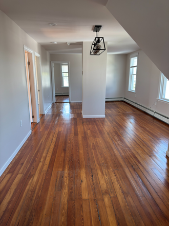 Living Room & Dining Room with Modern Light Fixture - Available now! South Dartmouth 3 Bedroom | 13 Min to UMass Dartmouth