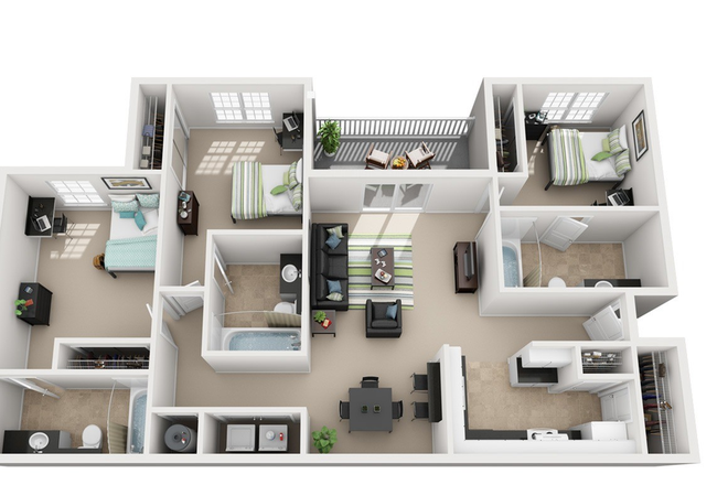 A three bed three bath with a balcony - The Lodges on the Trail