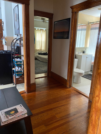 2nd Bedroom/Hall - 2BR close to university  steps T stop - 1st floor of 2 family