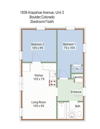 Unit 2 - 1839 Arapahoe Ave - Unit 2 Apartments