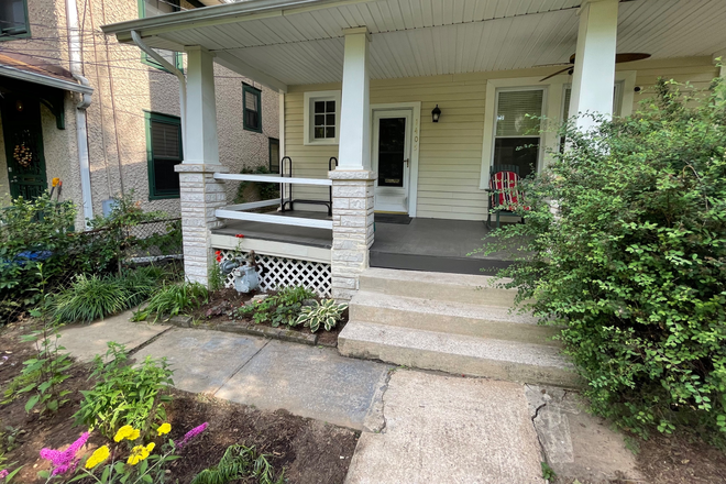 Front of house - Furnished English basement for rent in historic Brookland house. Walk to metro and  CUA