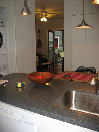 Open concept kitchen leading to living room - Appartment close to Kendal Sq Condo