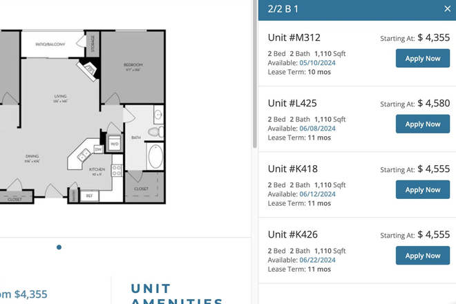 Floor plan of unit and listings from last year - Regents La Jolla Apartments