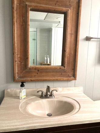 Downstairs bathroom - Seabreeze Home Close to URI, Newport in Narragansett  Move in ready for 1-2 women renters.