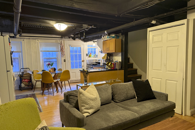 Living room (closet has the laundry) - Garden Apartment in Beacon Hill