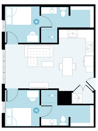 Apartment Floorplan - The Hub