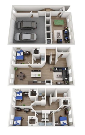 Layout - The Ridge, Fall 2025 - Spring 2026, rent is flexible Apartments