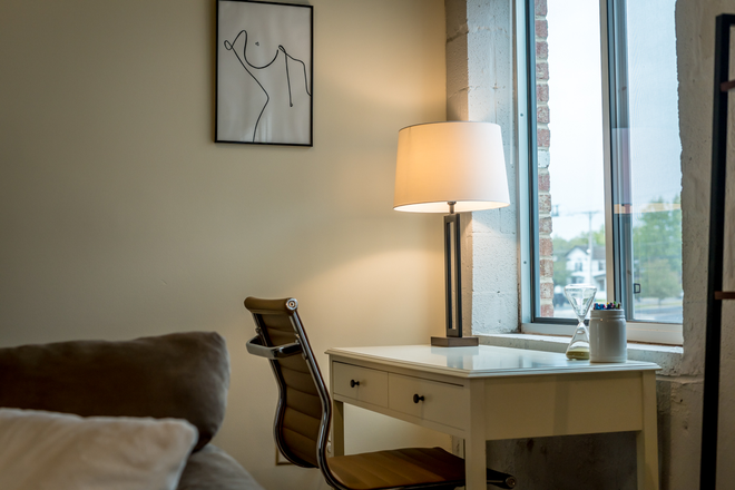 desk area - Ice House North - Downtown!