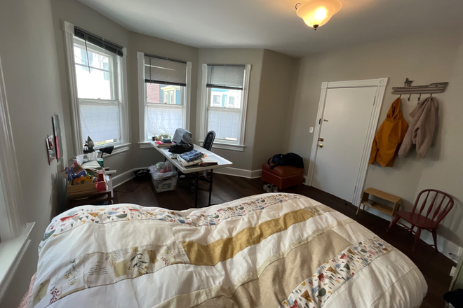 Bedroom view towards front windows - 1BR or 2BR apts-Bank St-Princeton