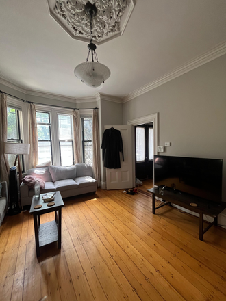 Living room - Two rooms opening up in huge house on Athens (Harvard Square)!