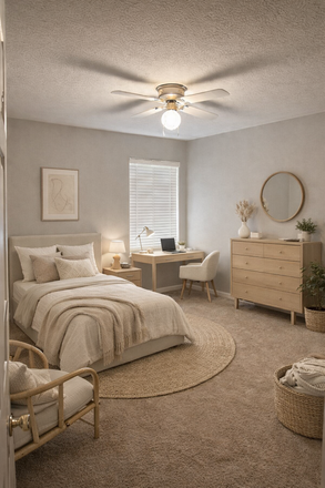 Staged Bedroom - Oak Grove Student Rental | Female Applicants Only | Utilities Included Townhome