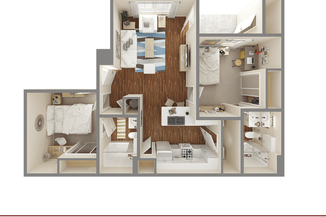 Layout - University Trails 2x2 Standard Floor Plan (CHEAPER RELEASE)