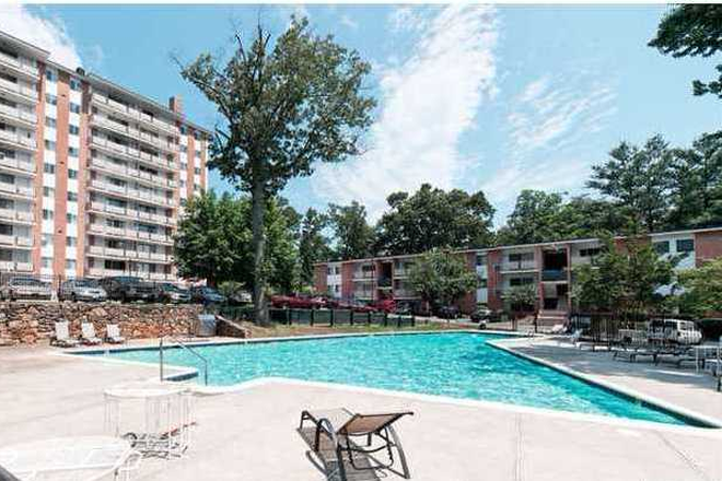 Tower building, rear entrance, pool area - SPACIOUS 2 BR/2 FULL BA CONDO IN GREAT LOCATION