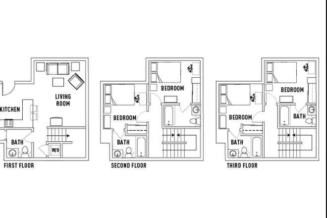Bedroom and Living Room - Camino 4 Bed 4.5 Bath Mens