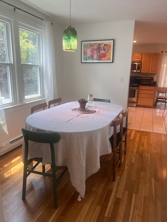 Dining room - Two bedroom duplex with furnished basement in North Cambridge Duplex