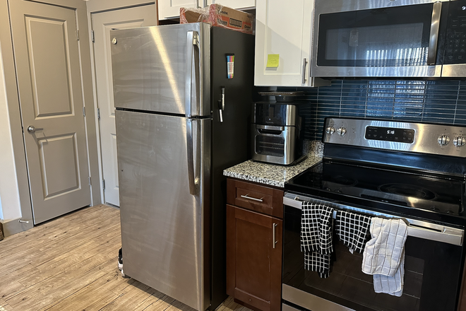 Kitchen. Comes with Fridge, Stove / oven, microwave, dishwasher, washer and dryer. - North116 Flats Apartments