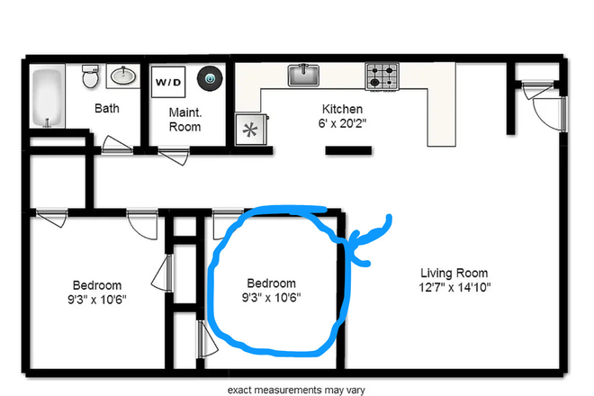 Bedroom 1 available for sublet - Cascade Pointe Condos