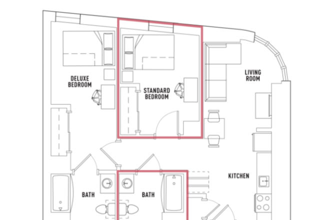 Room layout - Lightview Standard Private