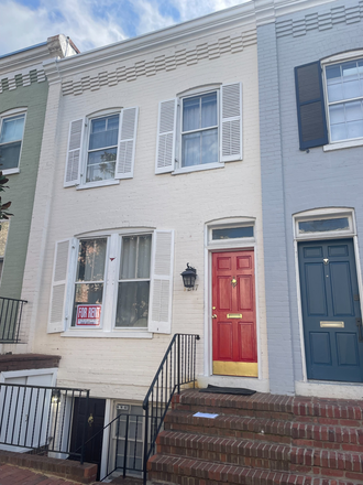 Front View of house - 1217 33rd Street NW, DC  20007 Townhome