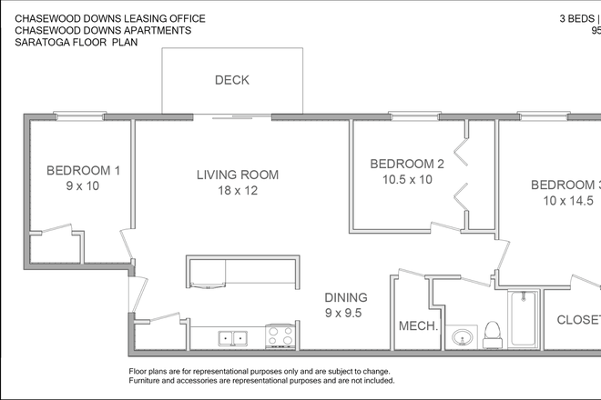 Floor Plan - Chasewood Downs Apartments