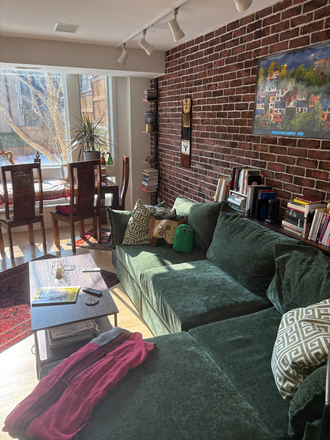 Living/Dining Room and Kitchen - Spring/Summer:Furnished 1BR apt-Moore St-Princeton