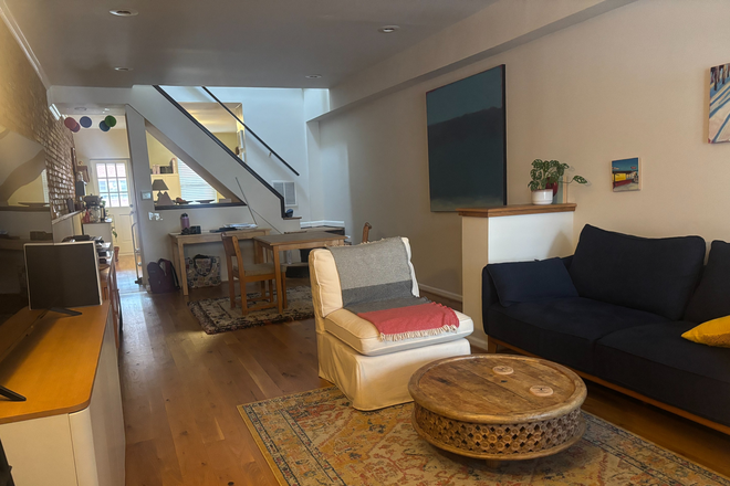 Living room - Charming rowhome room in quiet, friendly neighborhood