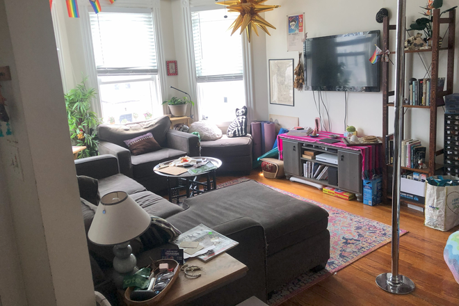living room, not all furniture included - 1 available room in 3 bedroom apartment