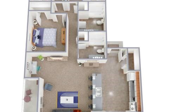 The top two rooms is what is up for rent - Riverwalk apartments