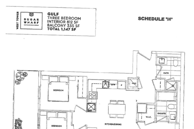 Floor plan - Sugar Wharf Condos