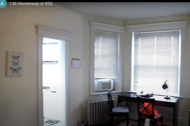 Terrible screen shot of main area - Cute 2-bedroom apartment on Saint Stephen - Basically on NEU campus