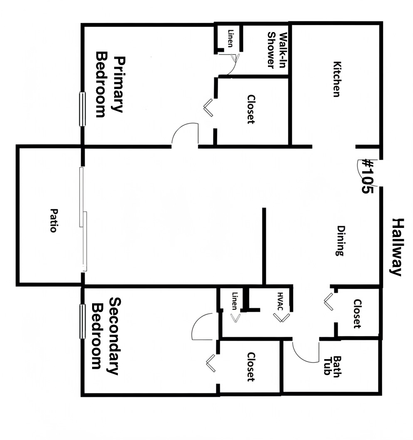 Floor plan showing primary bedroom - One Room for Male on Ground Floor  – Walk to FAU – Casa del Rio Condo