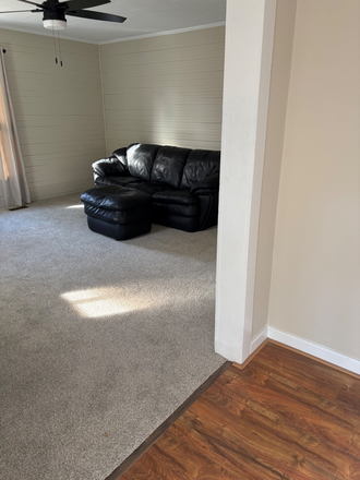 Living room from foyer - Cozy Quiet Home 7.0 miles South of Chapel Hill