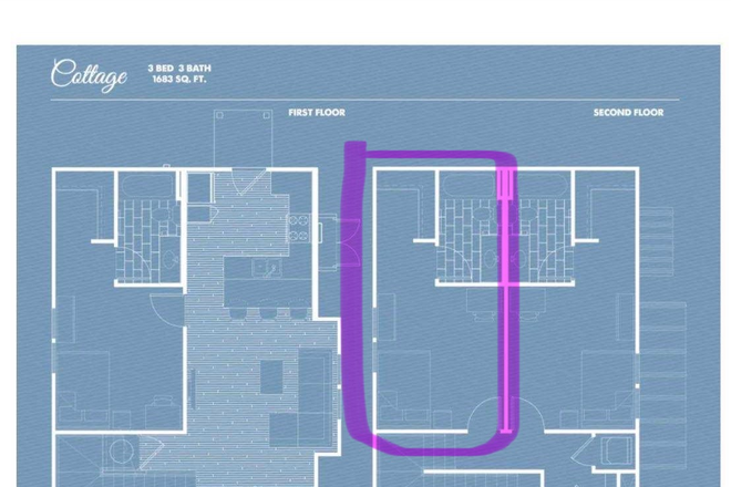 Floorplan - West 22 - 3x3 Cottage Apartments