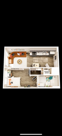 Floorplan - The Union 1 Bedroom Furnished A1 Floorplan Apartments