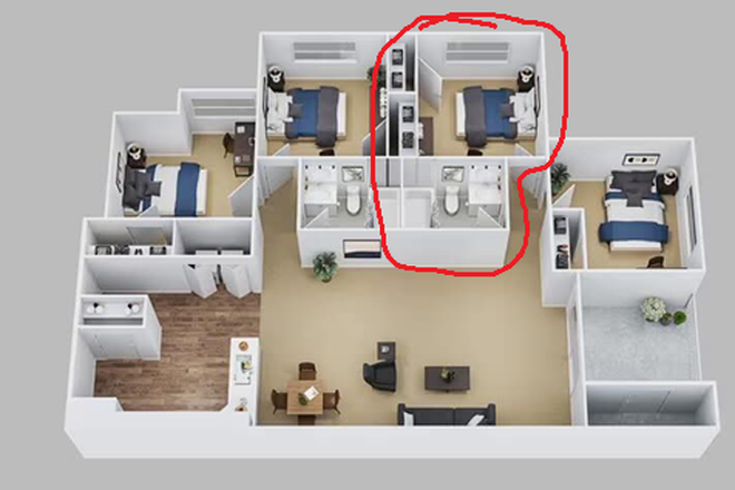 Floorplan - Pointe at Central, Student Apartment close to campus