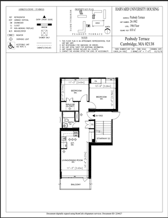 Provided by the landlord - Peabody Terrace, 19th Floor, River Sight Apartments