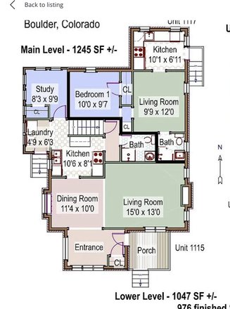 Main Area floor plan - Fourstar Housing Townhome