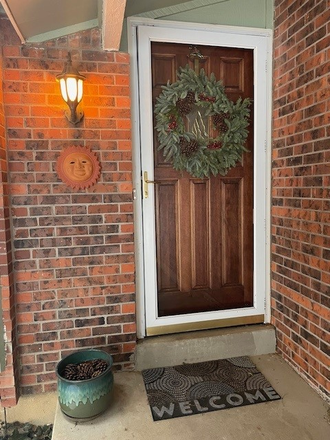 Front door of home - Large basement studio in quiet private home