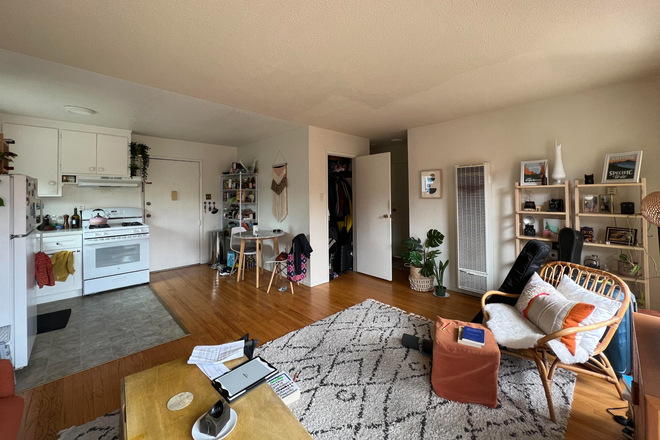 living area including hardwood floors - 2bd unit in an updated 6-unit building w/ shared yard Apartments