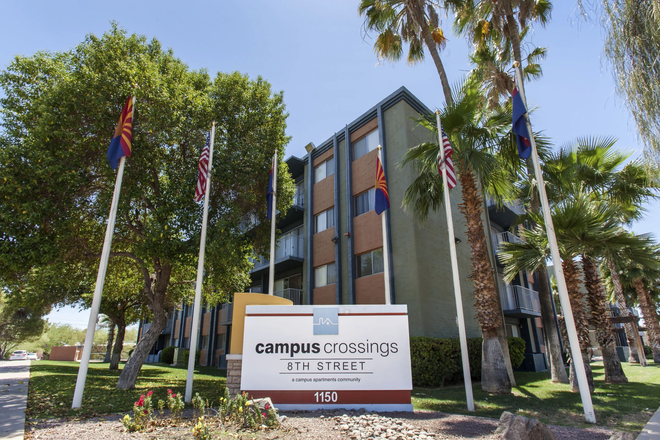 Outside Street View - Campus Crossings on 8th Street Apartments