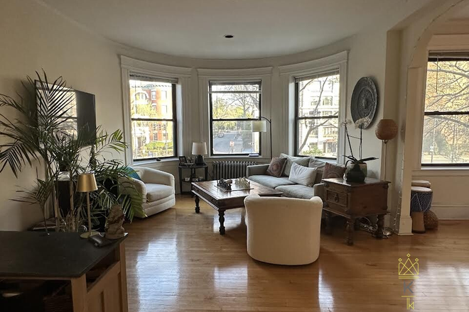 Living Room (Model Unit) - Charming Apartments at Amory Gardens in Brookline/Audubon Circle! H/HW inc, Fantastic Roof Deck!